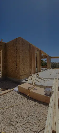 A custom home under construction