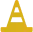 Yellow traffic cone icon