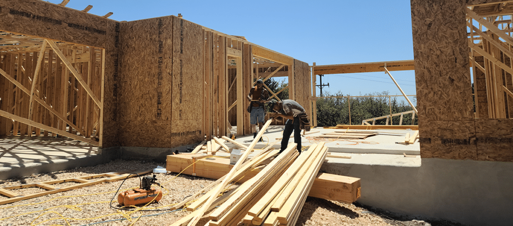 A custom home in development by Key Vista Homes in San Antonio, TX.