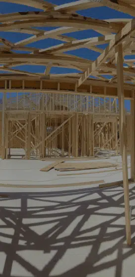 A custom home under construction