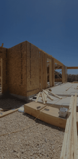 A custom home under construction