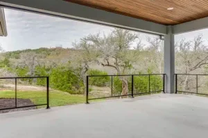 An open patio concept at a luxury home built by Key Vista Homes in San Antonio, TX.